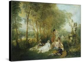 Feast of Love, C. 1717-Jean Antoine Watteau-Stretched Canvas