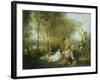 Feast of Love, C. 1717-Jean Antoine Watteau-Framed Giclee Print