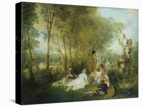 Feast of Love, C. 1717-Jean Antoine Watteau-Stretched Canvas