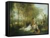 Feast of Love, C. 1717-Jean Antoine Watteau-Framed Stretched Canvas