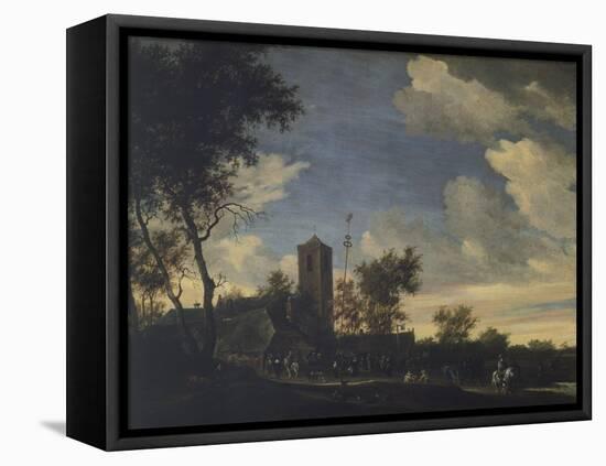 Feast of May Tree-Salomon van Ruysdael-Framed Stretched Canvas