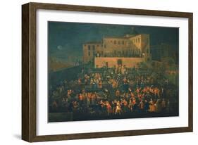 Feast of Mozzatore in the Garden of Palazzo Rospigliosi in 1740, C.1740-Giovanni Reder-Framed Giclee Print