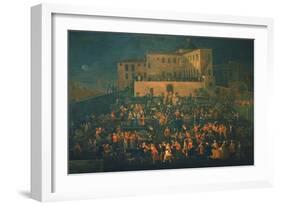 Feast of Mozzatore in the Garden of Palazzo Rospigliosi in 1740, C.1740-Giovanni Reder-Framed Giclee Print