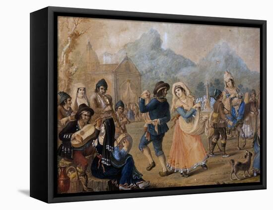 Feast of San Bruno in Serra-Luigi Del Giudice-Framed Stretched Canvas