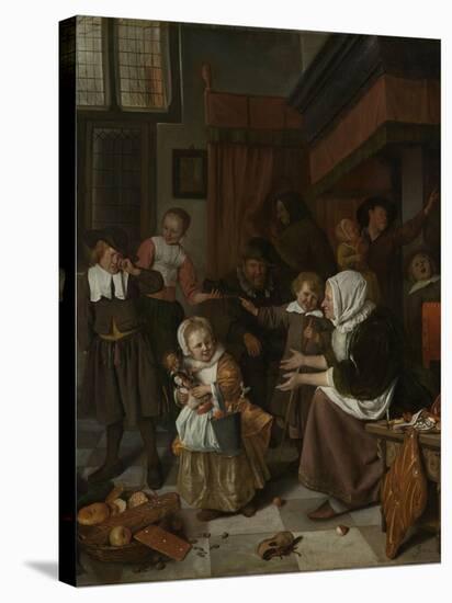 Feast of St Nicholas-Jan Havicksz Steen-Stretched Canvas