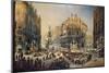 Feast of St Rosalia in Palermo, Watercolor by Pasquale Mattei (1813-1897)-null-Mounted Premium Giclee Print