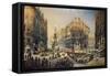 Feast of St Rosalia in Palermo, Watercolor by Pasquale Mattei (1813-1897)-null-Framed Stretched Canvas