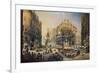 Feast of St Rosalia in Palermo, Watercolor by Pasquale Mattei (1813-1897)-null-Framed Giclee Print