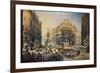 Feast of St Rosalia in Palermo, Watercolor by Pasquale Mattei (1813-1897)-null-Framed Giclee Print