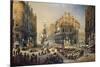 Feast of St Rosalia in Palermo, Watercolor by Pasquale Mattei (1813-1897)-null-Mounted Giclee Print