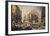 Feast of St Rosalia in Palermo, Watercolor by Pasquale Mattei (1813-1897)-null-Framed Giclee Print