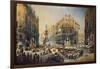 Feast of St Rosalia in Palermo, Watercolor by Pasquale Mattei (1813-1897)-null-Framed Giclee Print