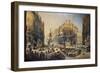 Feast of St Rosalia in Palermo, Watercolor by Pasquale Mattei (1813-1897)-null-Framed Giclee Print