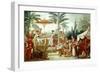 Feast of the Chinese Emperor, Study for a Tapestry Cartoon, circa 1742-Francois Boucher-Framed Giclee Print