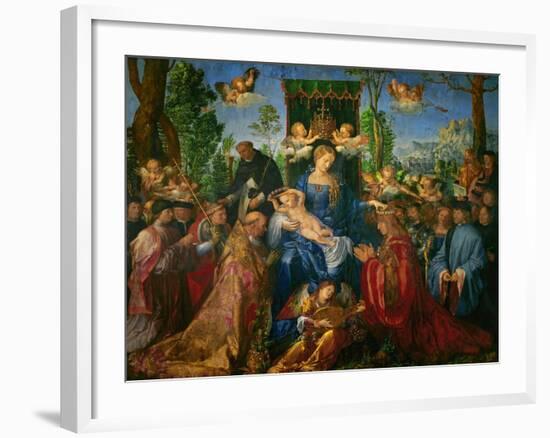 Feast of the Rose Garland, 1506-Albrecht Dürer-Framed Giclee Print