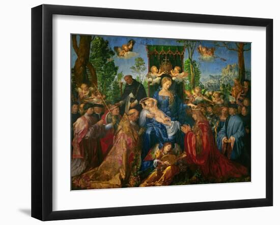 Feast of the Rose Garland, 1506-Albrecht Dürer-Framed Giclee Print