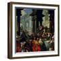 Feast Under an Ionic Portico, circa 1720-25-Giovanni Paolo Pannini-Framed Giclee Print