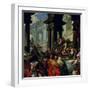 Feast Under an Ionic Portico, circa 1720-25-Giovanni Paolo Pannini-Framed Giclee Print