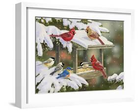 Feasting at the Feeder-William Vanderdasson-Framed Giclee Print