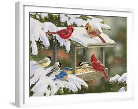 Feasting at the Feeder-William Vanderdasson-Framed Giclee Print