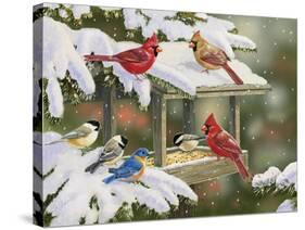 Feasting at the Feeder-William Vanderdasson-Stretched Canvas
