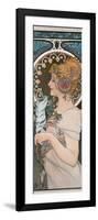 Feather, 1899-Alphonse Mucha-Framed Giclee Print