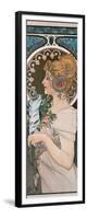 Feather, 1899-Alphonse Mucha-Framed Giclee Print