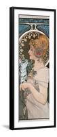 Feather, 1899-Alphonse Mucha-Framed Giclee Print