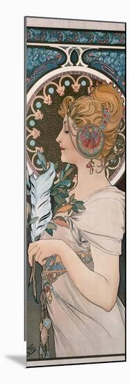 Feather, 1899-Alphonse Mucha-Mounted Giclee Print