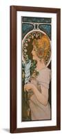 Feather, 1899-Alphonse Mucha-Framed Giclee Print