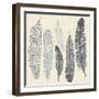 Feather Set-Katyau-Framed Art Print