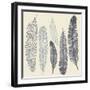 Feather Set-Katyau-Framed Art Print