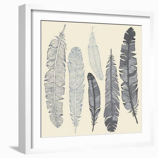 Feather Set-Katyau-Framed Art Print