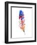 Feather Watercolor II-Jensen Adamsen-Framed Art Print