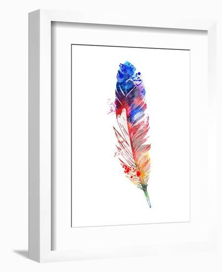 Feather Watercolor II-Jensen Adamsen-Framed Art Print