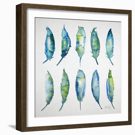 Feather Watercolor-Cat Coquillette-Framed Giclee Print