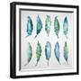 Feather Watercolor-Cat Coquillette-Framed Giclee Print