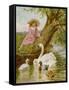 Feathered Pets-English School-Framed Stretched Canvas