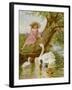 Feathered Pets-English School-Framed Giclee Print