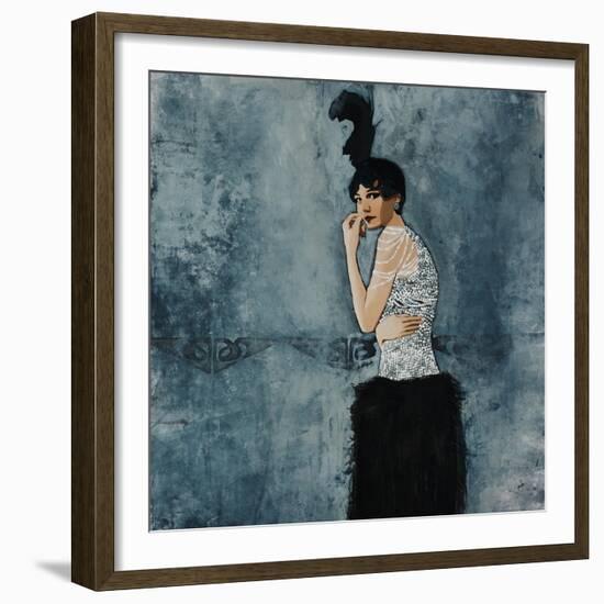 Feathers and Pearls-Clayton Rabo-Framed Giclee Print