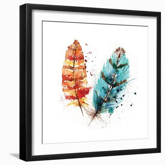 Feathers II-Sara Berrenson-Framed Art Print