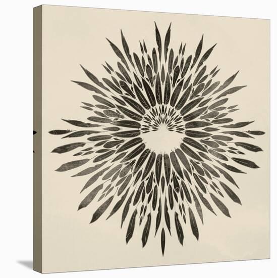 Feathers Mandala II-null-Stretched Canvas