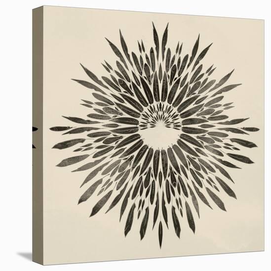 Feathers Mandala II-null-Stretched Canvas