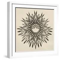 Feathers Mandala II-null-Framed Art Print