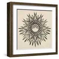 Feathers Mandala II-null-Framed Art Print