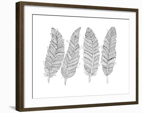 Feathers-Neeti Goswami-Framed Art Print