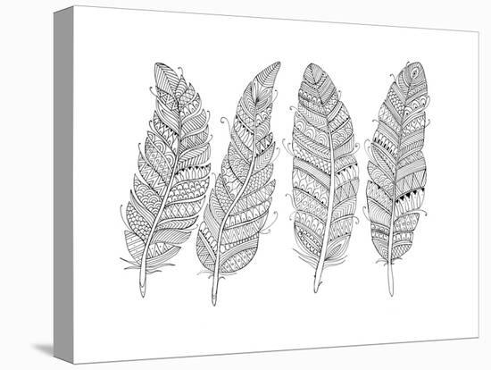 Feathers-Neeti Goswami-Stretched Canvas