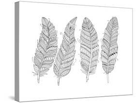 Feathers-Neeti Goswami-Stretched Canvas