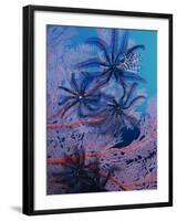 Featherstars Feeding in Current on Red Gorgonian, Solomon Islands, Pacific Ocean, Pacific-Murray Louise-Framed Photographic Print