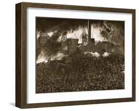 Featherstone Riots: Soldiers Firing on the People-null-Framed Giclee Print